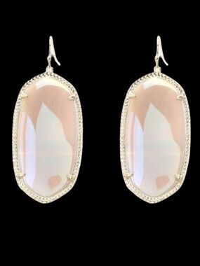 Kendra Scott Danielle Gold Earrings in Iridescent Tan Agate